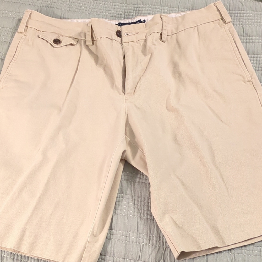 Ralph Lauren Tan Flat Front Shorts